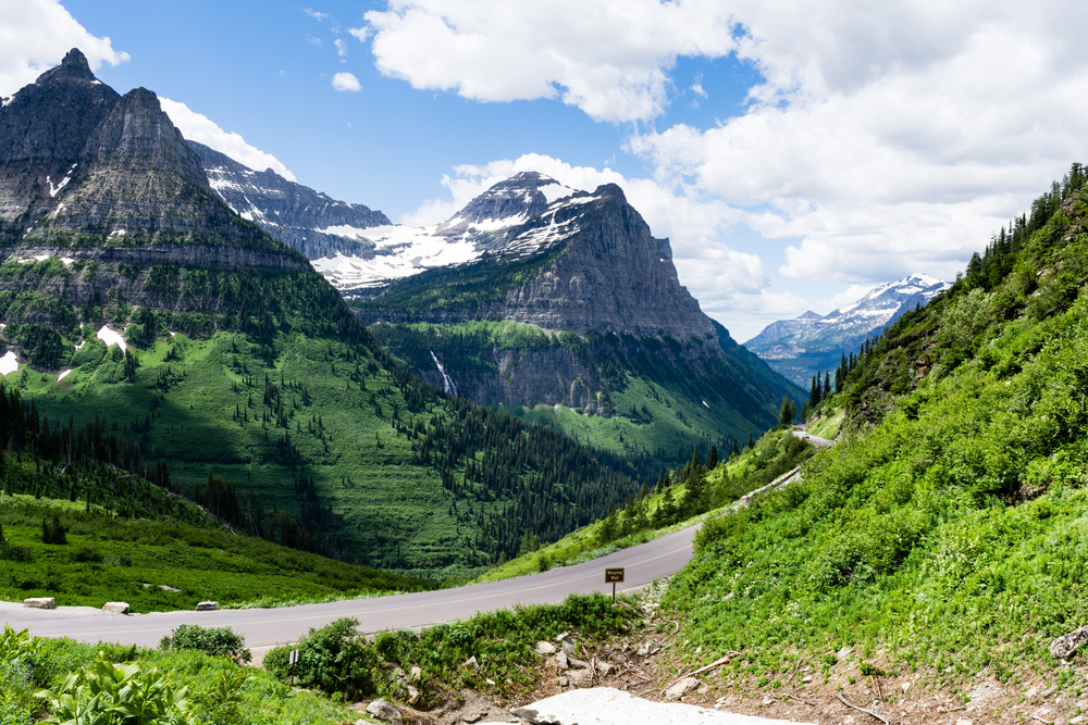 Going-to-the-Sun road in Glacier National Park, Montana