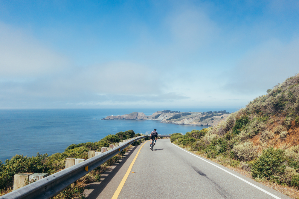 Cycling in Marin County, north of San Francisco