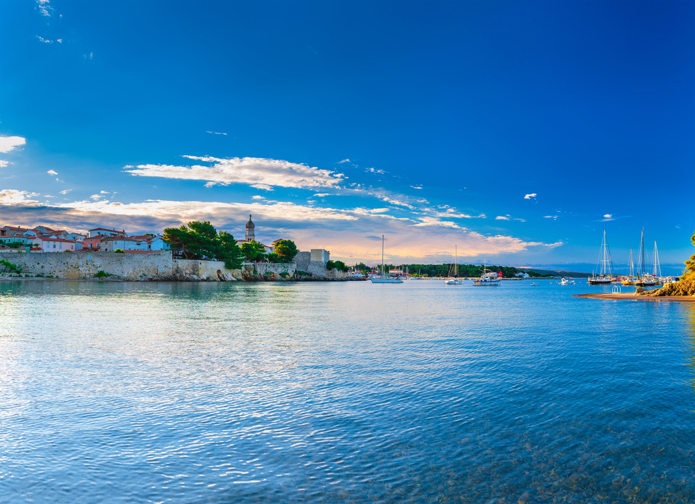 Old town of Krk on the island of Krk, Croatia