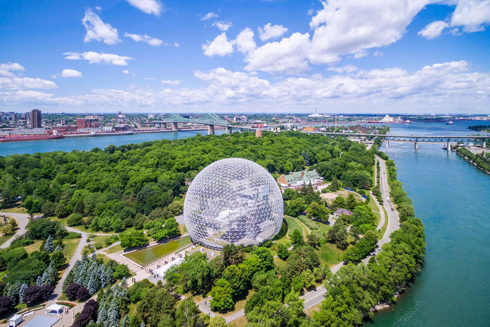 Parc Jean-Drapeau and the St. Laurent River in Montreal, Quebec