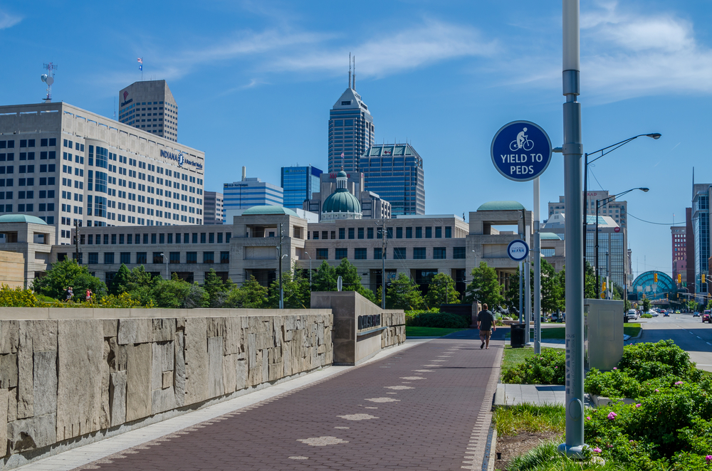 Bike path in Indianapolis, Indiana